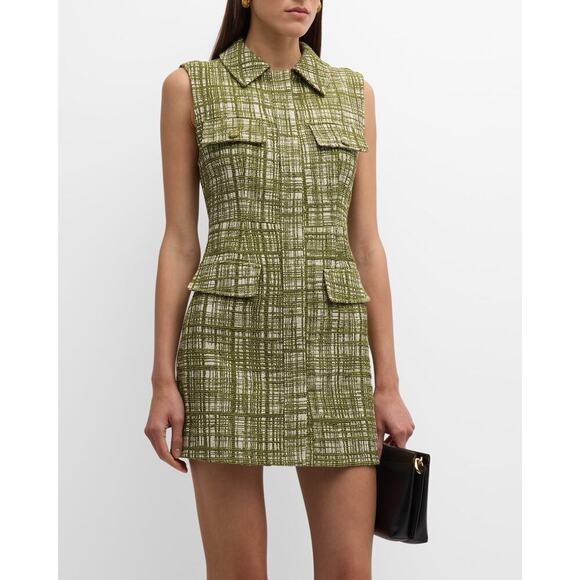 Jason Wu Dresses & Skirts - Jason Wu Sleeveless Tweed A-Line Minidress Green Size 8
